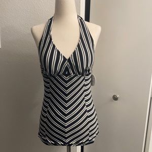 DownEast Striped Tankini Top